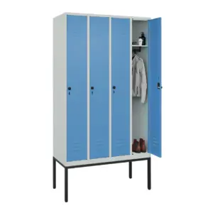Umkleidespind mit untergebautem Gestell